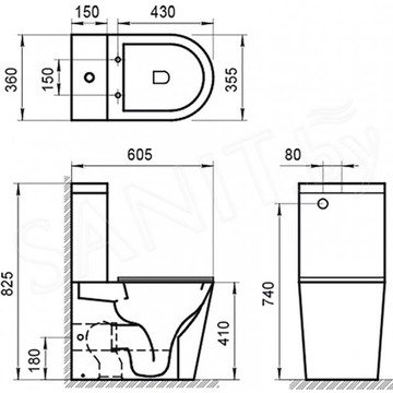 Напольный унитаз BelBagno Flay-R безободковый