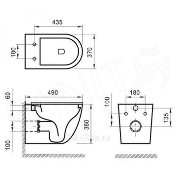 Подвесной унитаз BelBagno Sfera-R BB046CHR безободковый