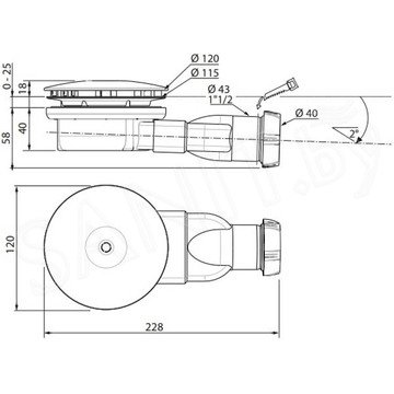 Сифон для душевого поддона Radaway R400 Slim