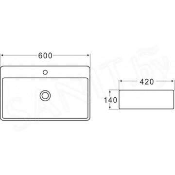Умывальник BelBagno BB1338