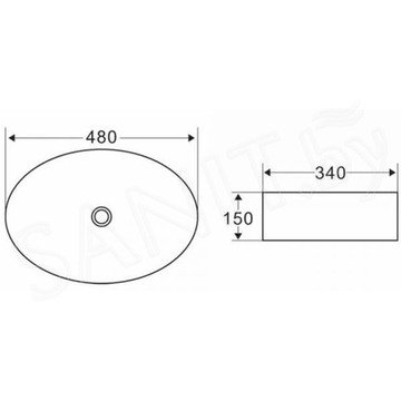 Умывальник BelBagno BB1085