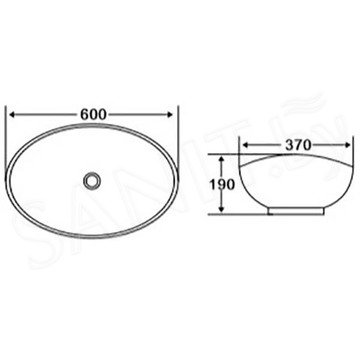 Умывальник BelBagno BB1087