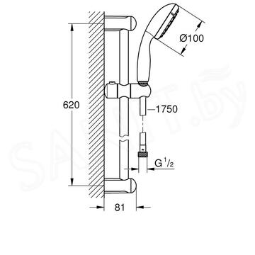 Душевой гарнитур Grohe New Tempesta 100 27598000