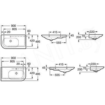 Умывальник Roca Nexo 327648000