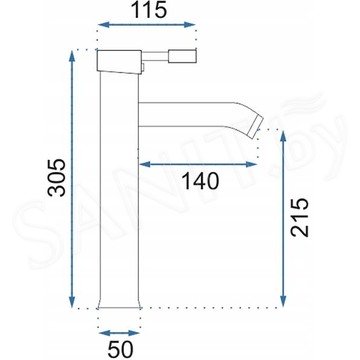 Смеситель для умывальника Rea Graf REA-B0027 / Graf Black REA-B8665