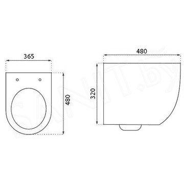 Подвесной унитаз Rea Carlo Mini Rimless Black Mat C8405