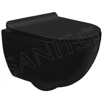Подвесной унитаз Rea Carlo Mini Rimless Black Mat C8405