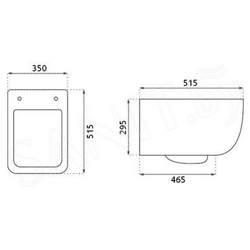 Подвесной унитаз Rea Mateo Rimless C1258