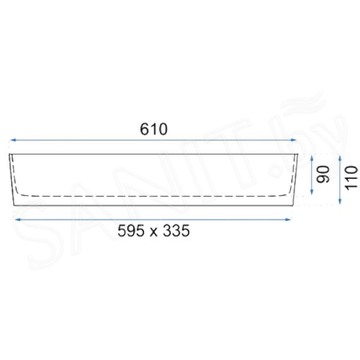 Умывальник Rea Denis Black Mat U3690