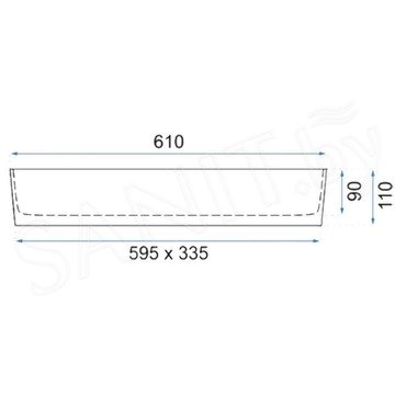 Умывальник Rea Denis Black Mat U3690