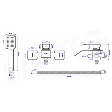 Смеситель для ванны Rea Falcon REA-B0222