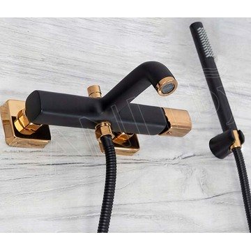 Смеситель для ванны Rea Salto Black / Gold REA-B6352