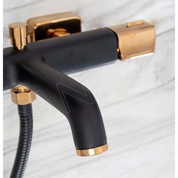 Смеситель для ванны Rea Salto Black / Gold REA-B6352