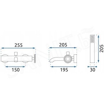Смеситель для ванны Rea Vertigo REA-B9669