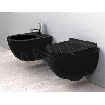 Подвесное биде Rea Carlo Mini Black Mat C9901 / Black C6380