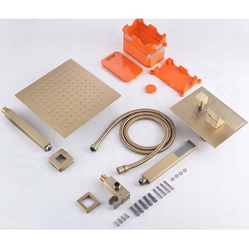 Душевая система Rea Bento Gold REA-P4893 встраиваемая