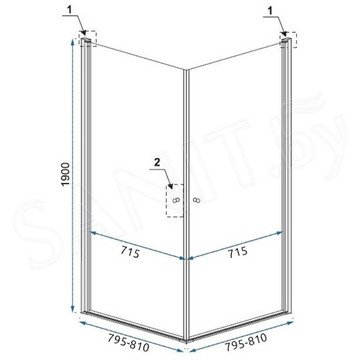 Душевой уголок Rea Easy Space N2