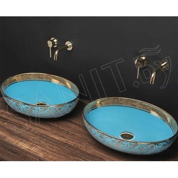 Умывальник Rea Margot Blue Gold U8709