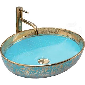 Умывальник Rea Margot Blue Gold U8709