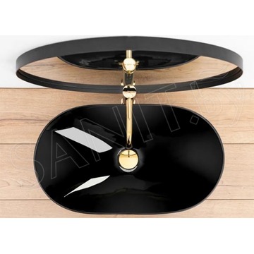 Умывальник Rea Royal Black U0445 / Mat U0442