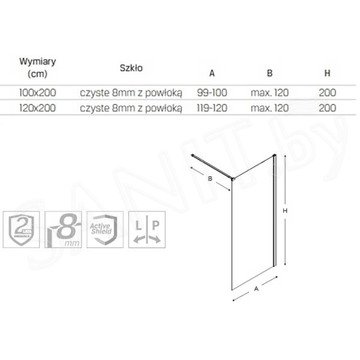 Душевое ограждение New Trendy Velio Black Walk In