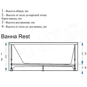 Акриловая ванна Domani-Spa Rest