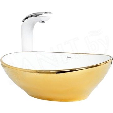 Умывальник Rea Sofia Gold/White U0456 / Mini U6334