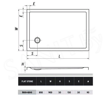 Душевой поддон Roth (Roltechnik) Flat Stone