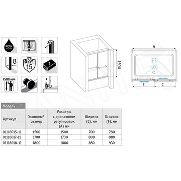 Душевая шторка на ванну RGW Screens SC-60