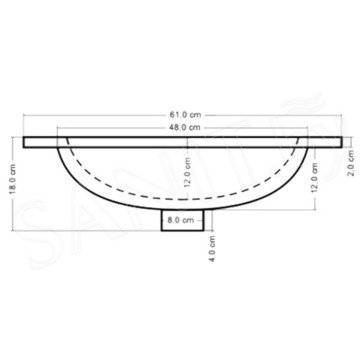 Умывальник Rea Dafne U0786 / U0190 / U0040