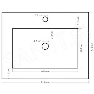 Умывальник Rea Dafne U0786 / U0190 / U0040