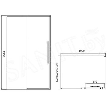 Душевой уголок RGW Stilvoll SV-42B 100 (SV-12B + Z-050-2B)