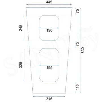 Умывальник Rea Daria Marble REA-U6678