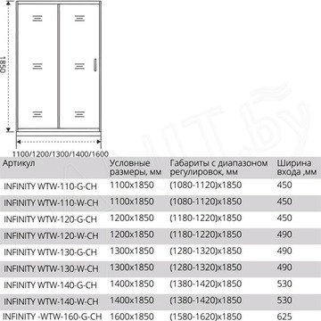 Душевой уголок Good Door Infinity WTW + SP C-CH 140