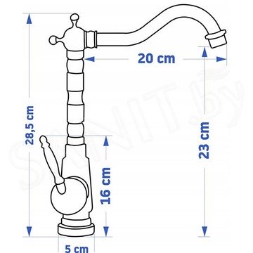 Смеситель для умывальника Rea Bona Old Black REA-B0183