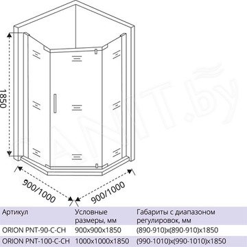 Душевой уголок Good Door Orion PNT C-CH