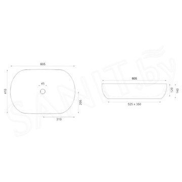 Умывальник Rea Cleo U0024 / U0563