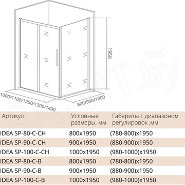 Душевой уголок Good Door Idea WTW + SP C-B 110