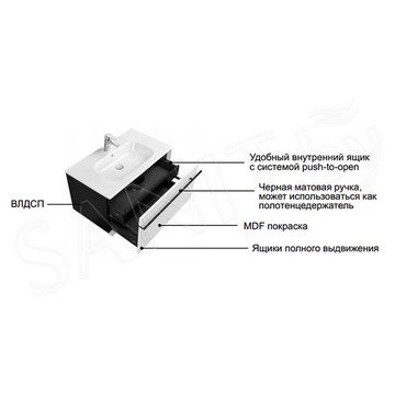 Тумба под умывальник Roca Aneto подвесная 60 / 80