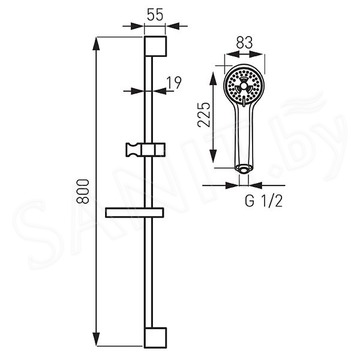 Душевой гарнитур Ferro Soleno N300A