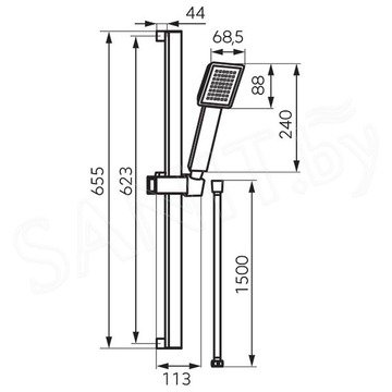 Душевой гарнитур Ferro Sinus N170B