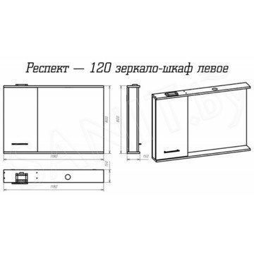 Шкаф-зеркало Misty Респект 120
