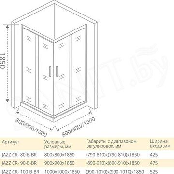 Душевой уголок Good Door Jazz WTW + SP B-BR 140