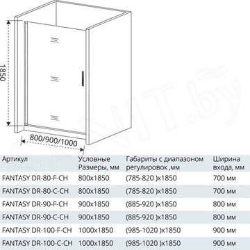 Душевая дверь Good Door Fantasy DR С-CH