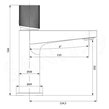 Смеситель для умывальника Omnires Contour CT8010GLB