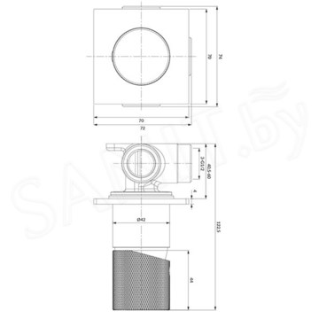 Смеситель встраиваемый Omnires Contour CT8045CR (1 функция)