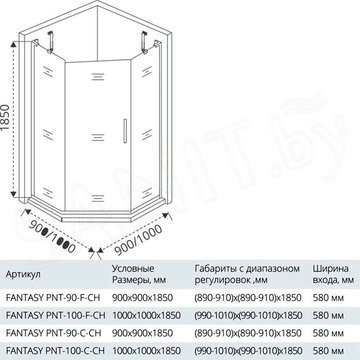 Душевой уголок Good Door Fantasy PNT C-CH