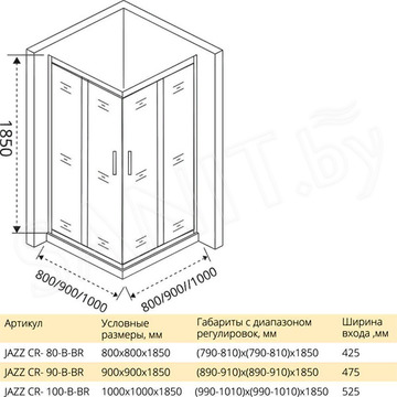 Душевой уголок Good Door Jazz CR C-G