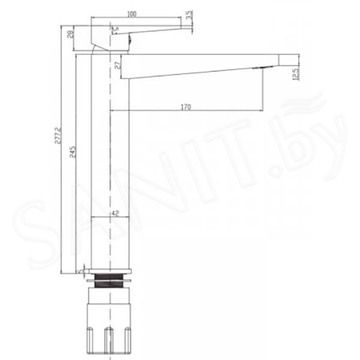 Смеситель для умывальника Omnires Fresh FR7112CR