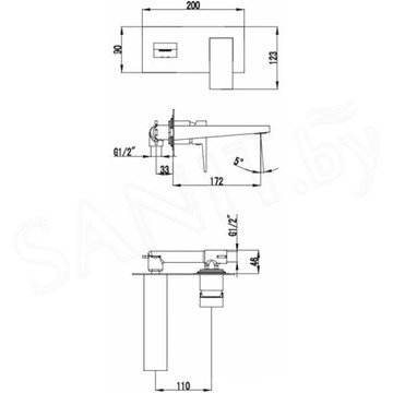 Смеситель встраиваемый Omnires Fresh FR7115CR (1 функция)